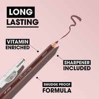 Collection Cosmetics Long-Lasting Lip Liner Pencil with Sharpener, Coco
