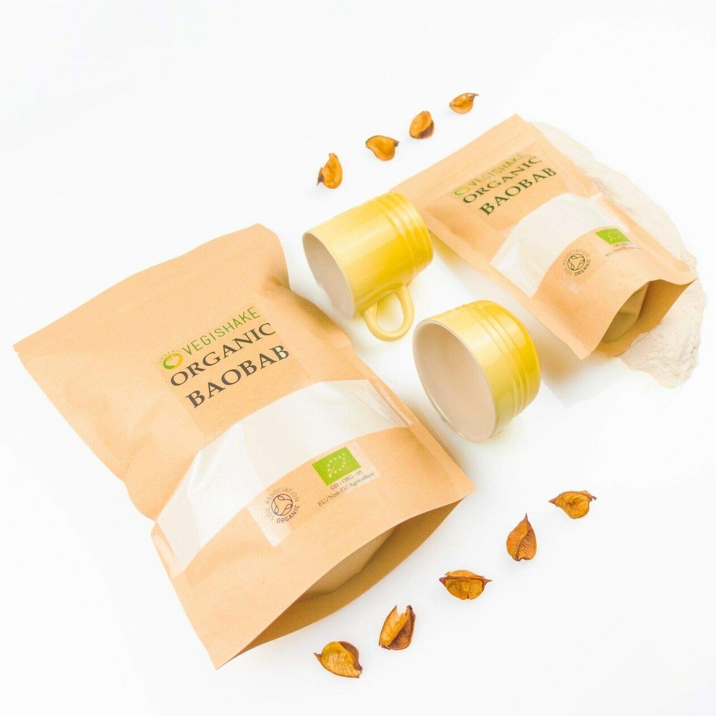 Organic Baobab Powder Supplement Vitamin C Digestion Stomach Health Africans Fruit Vegan (500g)
