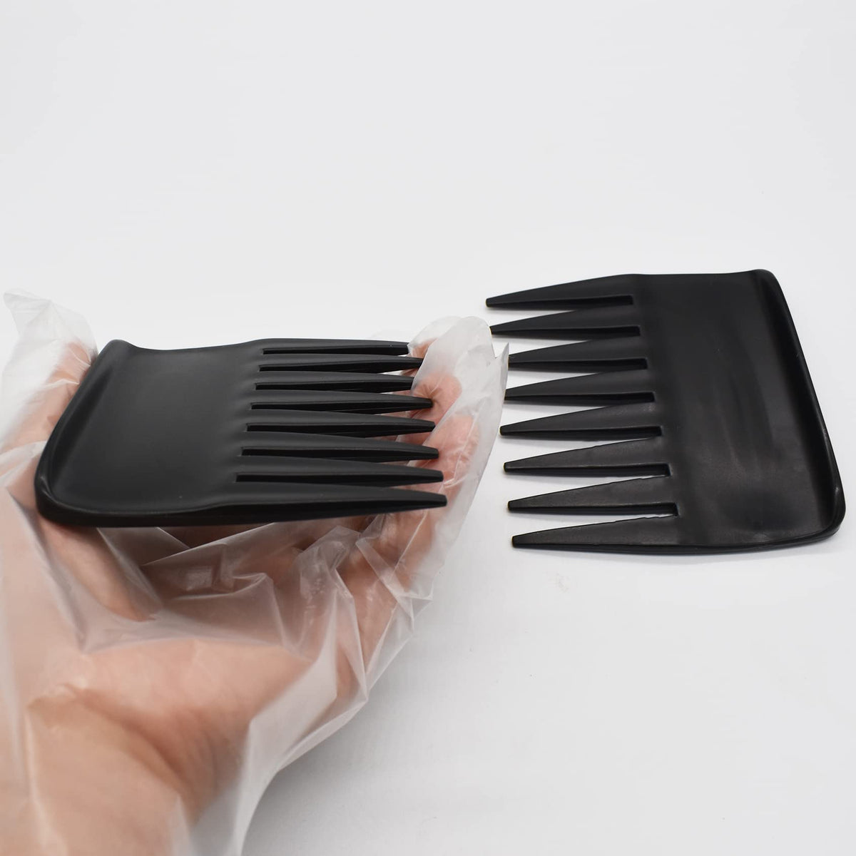AIRERA 2 Pieces Professional Pompadour Streaker Afro Hair Combs, Mens Slickback Styling Comb, Wide Tooth Wet Pick Hair Beard Comb, Anti-Static Heat Resistant Hairdressing Shower Comb for Men Salon (B)