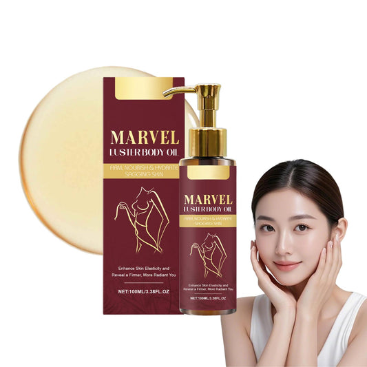 Cureluxe Luxury Firming Magic Body Oil for Women - Moisturising Dry & Saggy Skin with Sweet Almond, Castor, Grapeseed & Camellia Oils, Massage Oils for Date Night, Brigh-Tening Scented Skin Treatment