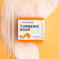 JEMPET Turmeric Soap Natural Ginger Bar Soap: 2PCS Plants Essential Oil Bar Soap for Face & Body - Reduces Acne & Dark Spot & Cleanses Skin