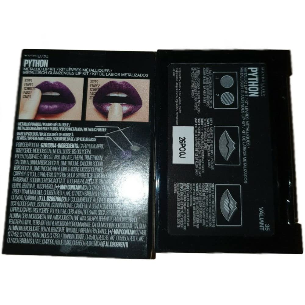 GEMEY MAYBELLINE - Kit Rouge à lèvres - PYTHON Lèvres métalliques - 35 Valiant