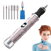 SILULCM Nail Grinder for Human - Electric Nail Drill - Professional 4 Speeds Electric Nail File for Thick Toenails, Nail Polishing Nursing Peeling Removing Grinding Edge Shaping