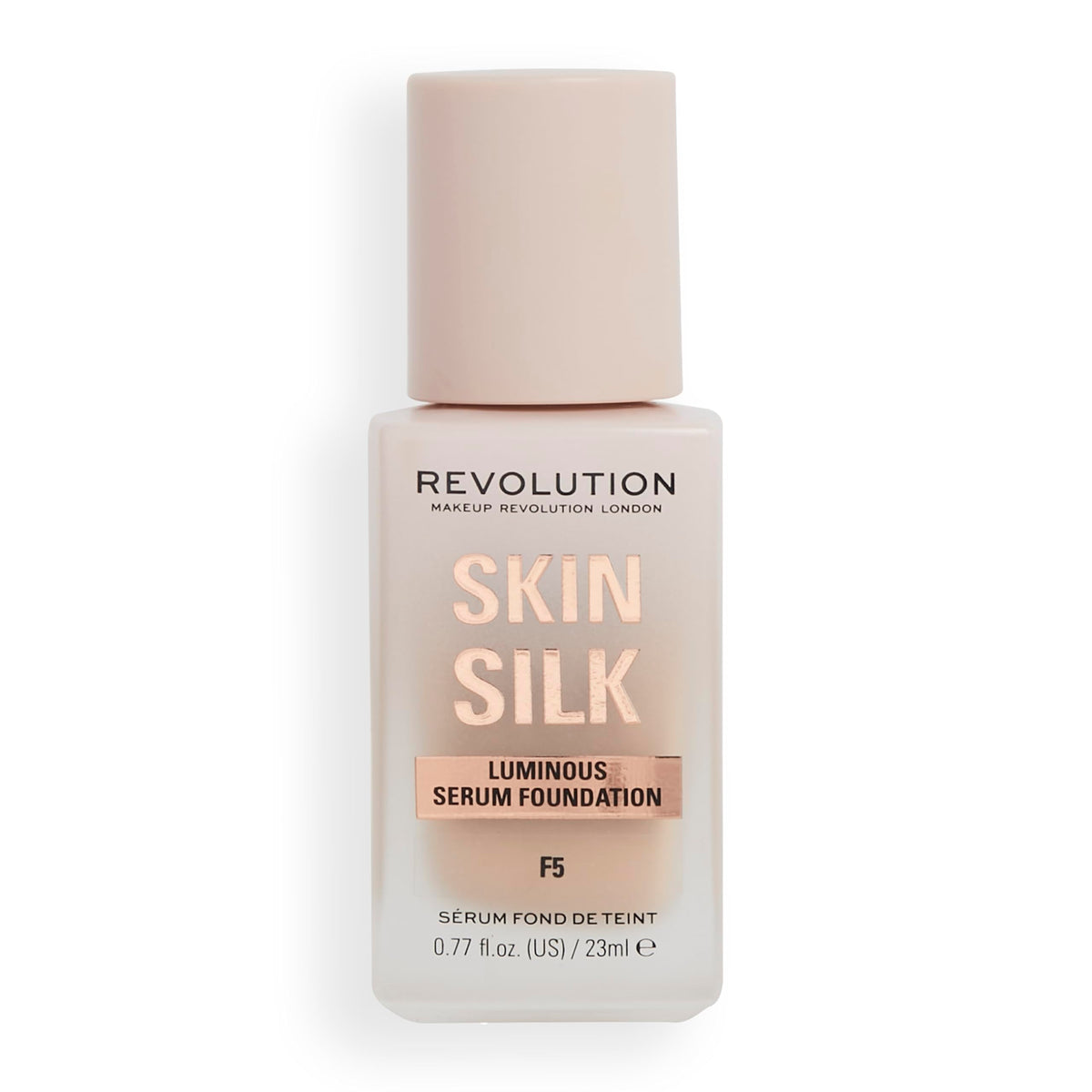 Revolution Beauty London Makeup Revolution, Skin Silk Serum Foundation, Light to Medium Coverage, Contains Hyaluronic Acid, F5, 23ml