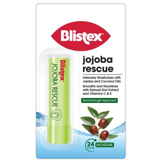 Blistex Jojoba Rescue Lip Balm, Helps Moisturise and Hydrate Lips, with Jojoba Oil, Lip balm multipack 3.7g x 12