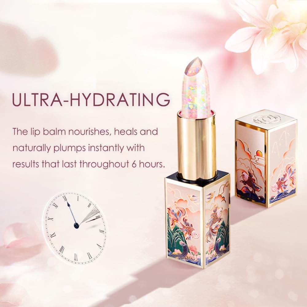 CATKIN Moonlight Lip Balms for Lip Skin Care and Lip Treatment, Natural with Vitamin E for 6h Moisture Care Color Change Lip Balm, 3.3g (CO4 Rainbow)