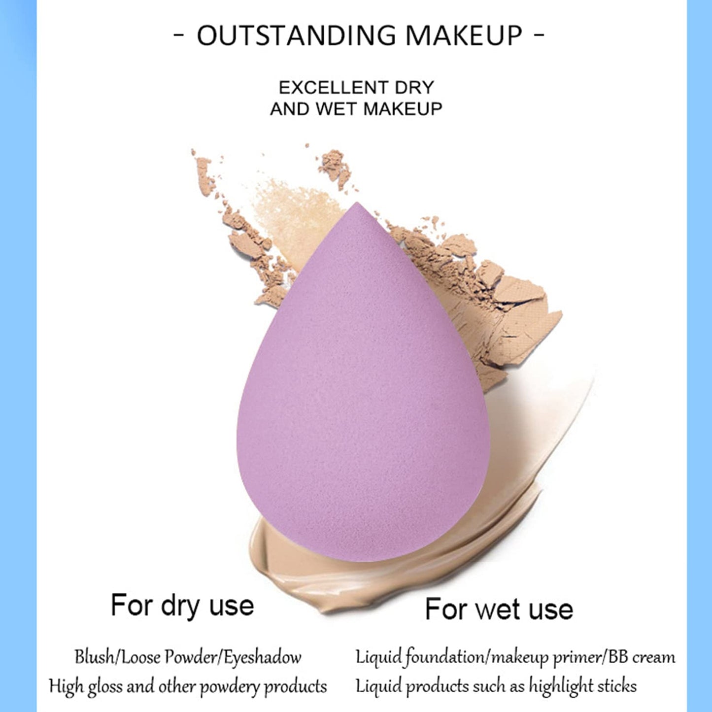 VAVOLO 7 PCs Pink Series Multi-color Makeup Sponge Set, Foundation Blending Beauty Blender, Flawless for Liquid Creams and Powders (A-Pink)