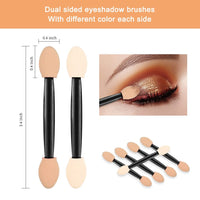 Eyeshadow Applicators,MORGLES Eyeshadow Brush Sponge Applicator 50pcs Disposable Eyeshadow Brush Eyeshadow Sponge Brush Eye Makeup Applicators(Black)