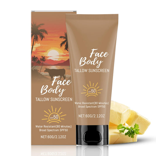 Lumiter Tallow Sunscreen SPF 50+ Broad Spectrum, Face Body Sunscreen, Beef Tallow Skincare, Water Resistant, 60g