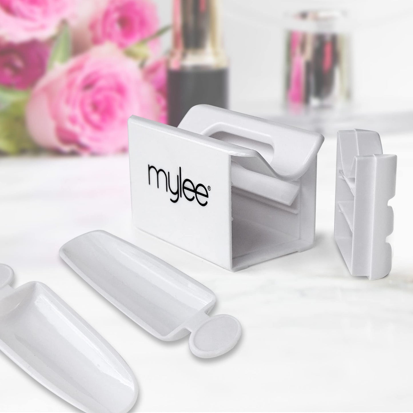 Mylee Glitter Catcher - Two-Tray Design, Apply Glitter, Dip & Acrylic Powder, Nail Dipping Powder Recycling Tool, Glitter and Dip Powders, Nail Dip Powder Tray, Vegan & Cruelty Free