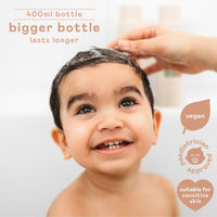 Nala's Baby Body Wash & Shampoo | Award-winning | 99% Natural | Dermatologically-tested and Paediatrician-approved | Tear-Free | Vanilla scent | Oats, chamomile & hibiscus | Vegan | 400ml | Nalas Baby