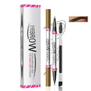 Generic Ultra-Fine Eyebrow Pen For Hair-Like Strokes And Natural Fill In Brown - Dual-Ended Micro Brush & Spoolie With Long-Lasting Smudge-Proof Waterproof Formula For Precise Grooming And Definition