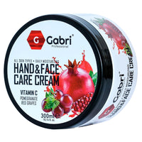G Gabri Gabri Professional Hand & Face Care Cream - Pomegranate and Red Grape (300ml) Daily Moisturising for All Skin Types