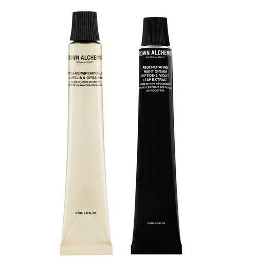 Grown Alchemist AM PM Hydration Duo Skincare Kit - Skincare Set Gift Exclusive - Regenerating Vitamin C Night Cream 12 ml, Hydra Repair Daily Moisturising Face Cream, Firming, Anti Wrinkle Cream 12 ml