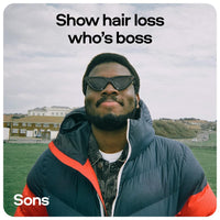 Sons Thickening Hair Clay with Caffeine & Biotin, Hair Growth for Men.