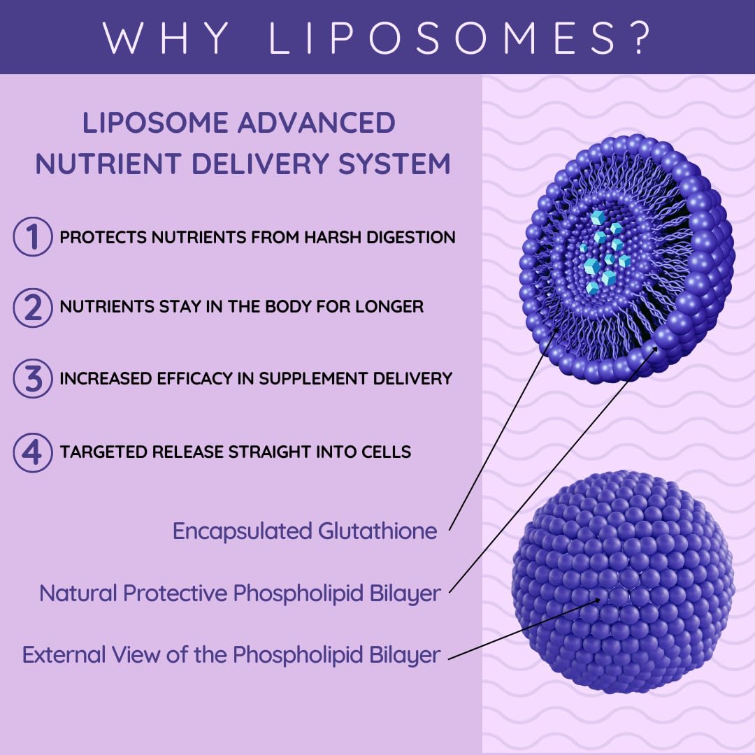 well actually WELL ACTUALLY Liposomal Glutathione 500mg (50 Servings - 250ml) High Bioavailability Setria® Glutathione Supplement with Vitamin B6 & Selenium - Powerful Antioxidant - Vegan, Blueberry Mint Flavour
