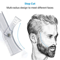 SEIWEI Beard Shaper Template Beard Shaping Tool Styling Comb Stencil for Goatee Mustache Sideburns Facial Hair Trimming Guide Grooming Shaper for Men