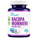 Hepatica Bacopa Monnieri (Brahmi) 8,000mg Equivalent | 400mg 20:1 Leaf Extract | 120 Vegan Capsules | Ayurvedic Herb | 3rd Party Lab Tested