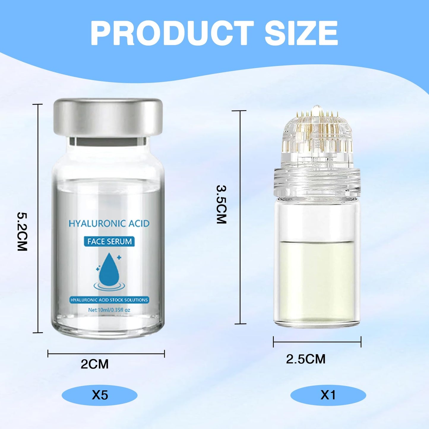 Bettinay 5PCS Micro Infusion Facial System for Lips, Serum Beauty Kit for Repair Skin Deep Nourishment All Skin Types