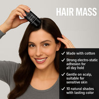 HAIR MASS Hair Mass – Hair Building Fibres for Thinning Hair – Natural & Undetectable Hair Loss Concealer – Wind & Sweat Resistant – 27.5g (Grey)