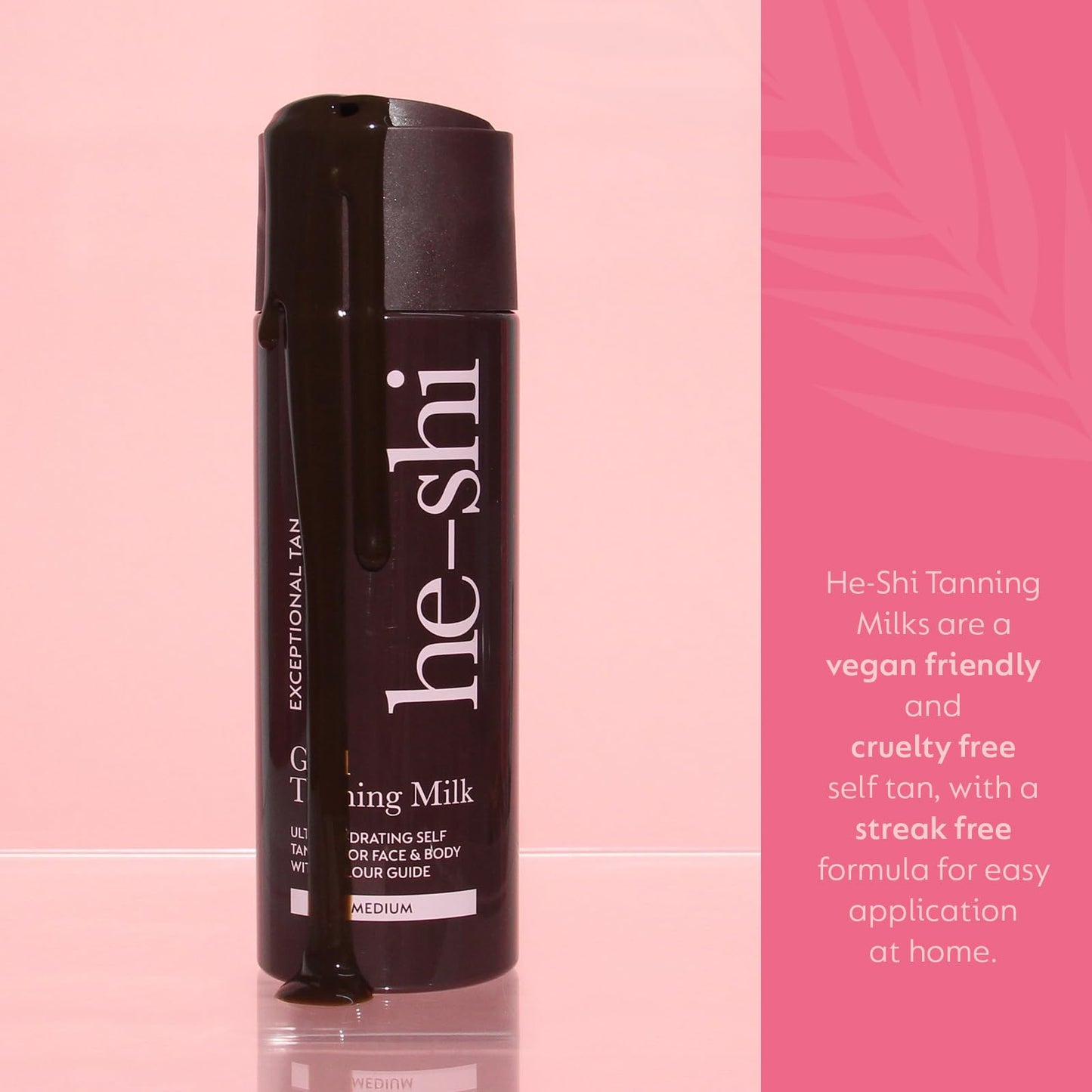 he-shi He-Shi Gold Tanning Milk 200ml - Lightweight Fake Tan Milk with Glycerine & Hyaluronic Acid for Silky Hydrated Skin, Medium Golden Glow - 96% Natural, Suitable for All Skin Types