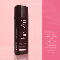 he-shi He-Shi Gold Tanning Milk 200ml - Lightweight Fake Tan Milk with Glycerine & Hyaluronic Acid for Silky Hydrated Skin, Medium Golden Glow - 96% Natural, Suitable for All Skin Types