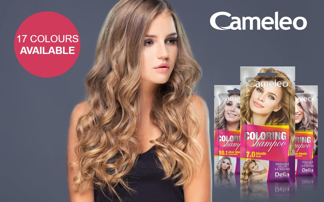 Cameleo - Coloring Shampoo - Dark Brown - Quick and Easy Color Refreshing - Washable Coloring - Tone In Tone - 40ml…