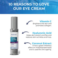 Reverse Life - Lifting Eye Cream for Wrinkles - Eye Cream for Dark Circles and Puffy Eyes with Lifting and Filling Properties - 30ml Eye Cream with Vitamin E and C