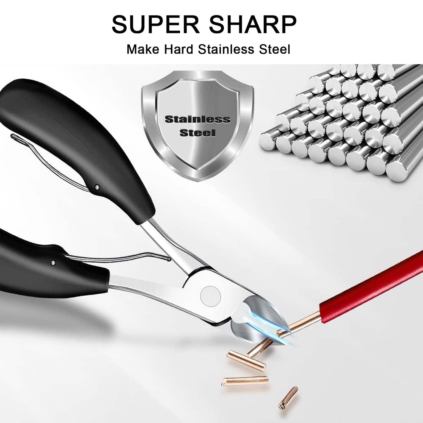 SSKHE Toenail Clippers for Thick Nails Large Wide Jaw Opening Heavy Duty Nail Clippers Large Toenail Scissors for Seniors Mens Women Ultra Sharp Professional Toenail Cutter with Soft Handle