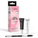 MYLEE Mylee Express Lash & Brow Kit – 2 in 1 No Mix Formula, Tint + Developer Gel + Double Sided Brush, Professional Eyelash & Eyebrow Dye Tinting, Long Lasting, Semi-Permanent, Fast & Easy (Black)