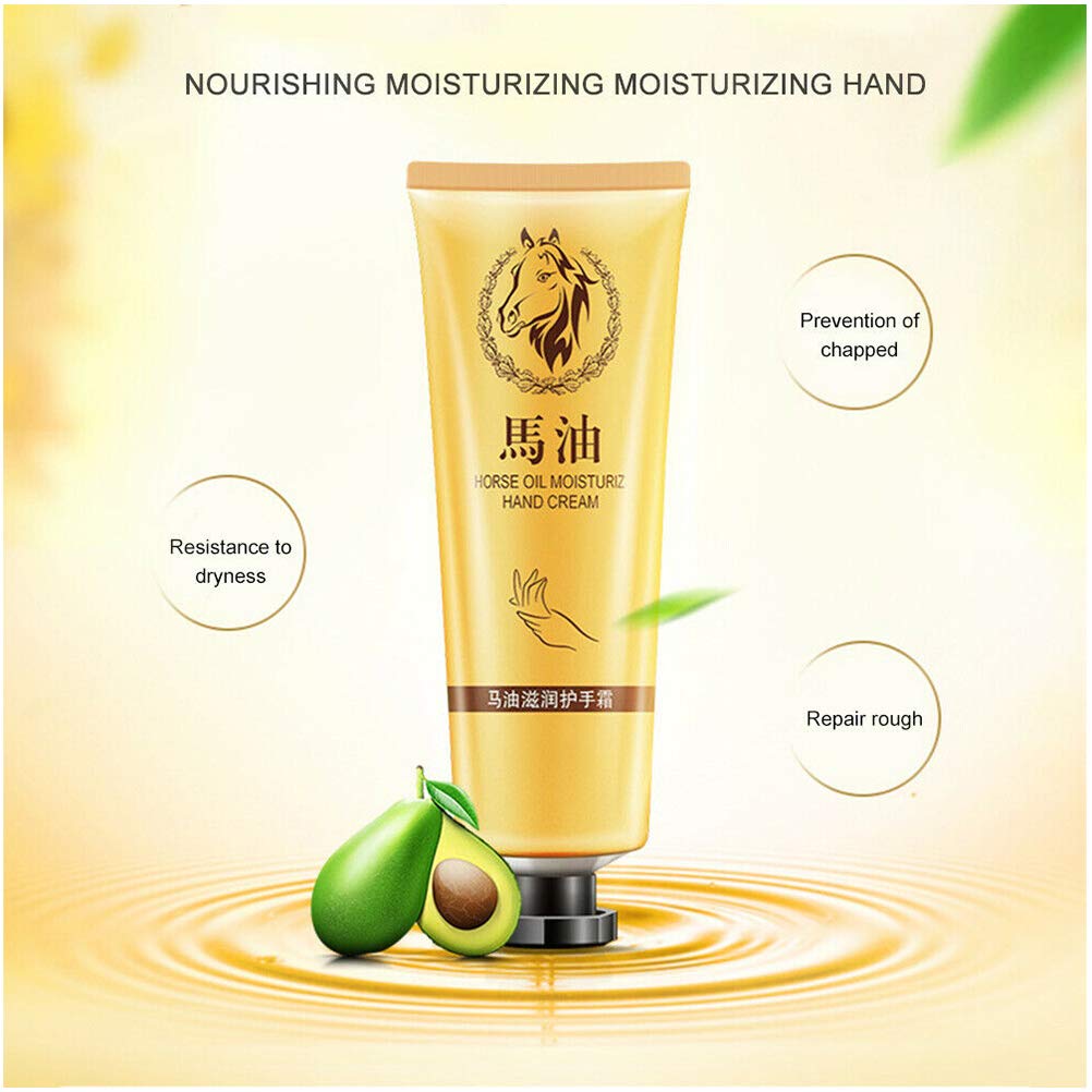 Merkts Horse oil hand cream, anti-aging moisturizing whitening lotion, horse oil dry foot cream, 30ml winter anti-drying moisturizing nourishment