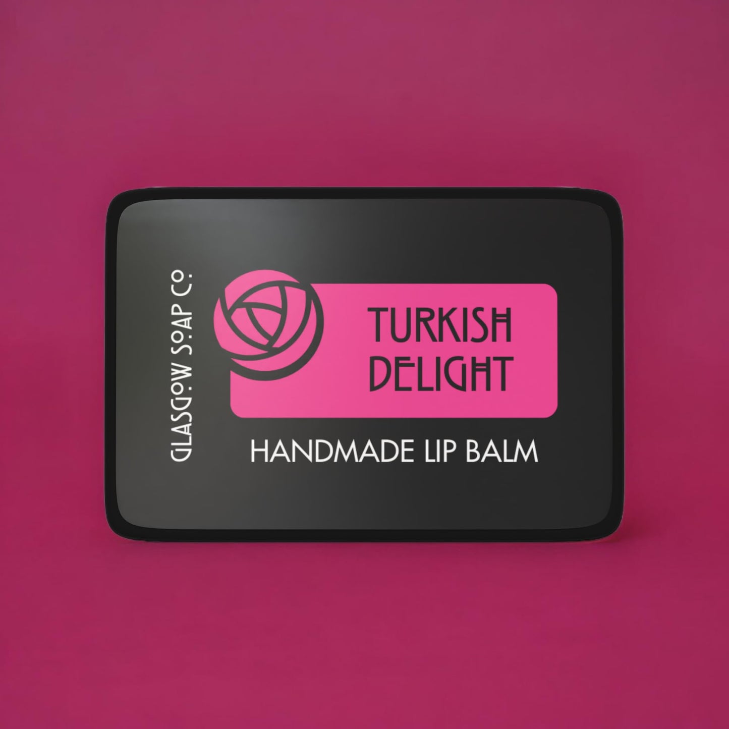 Glasgow Soap Company Turkish Delight Lip Balm Made with Coconut Oil, Shea Butter and Beeswax -15g.