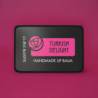 Glasgow Soap Company Turkish Delight Lip Balm Made with Coconut Oil, Shea Butter and Beeswax -15g.