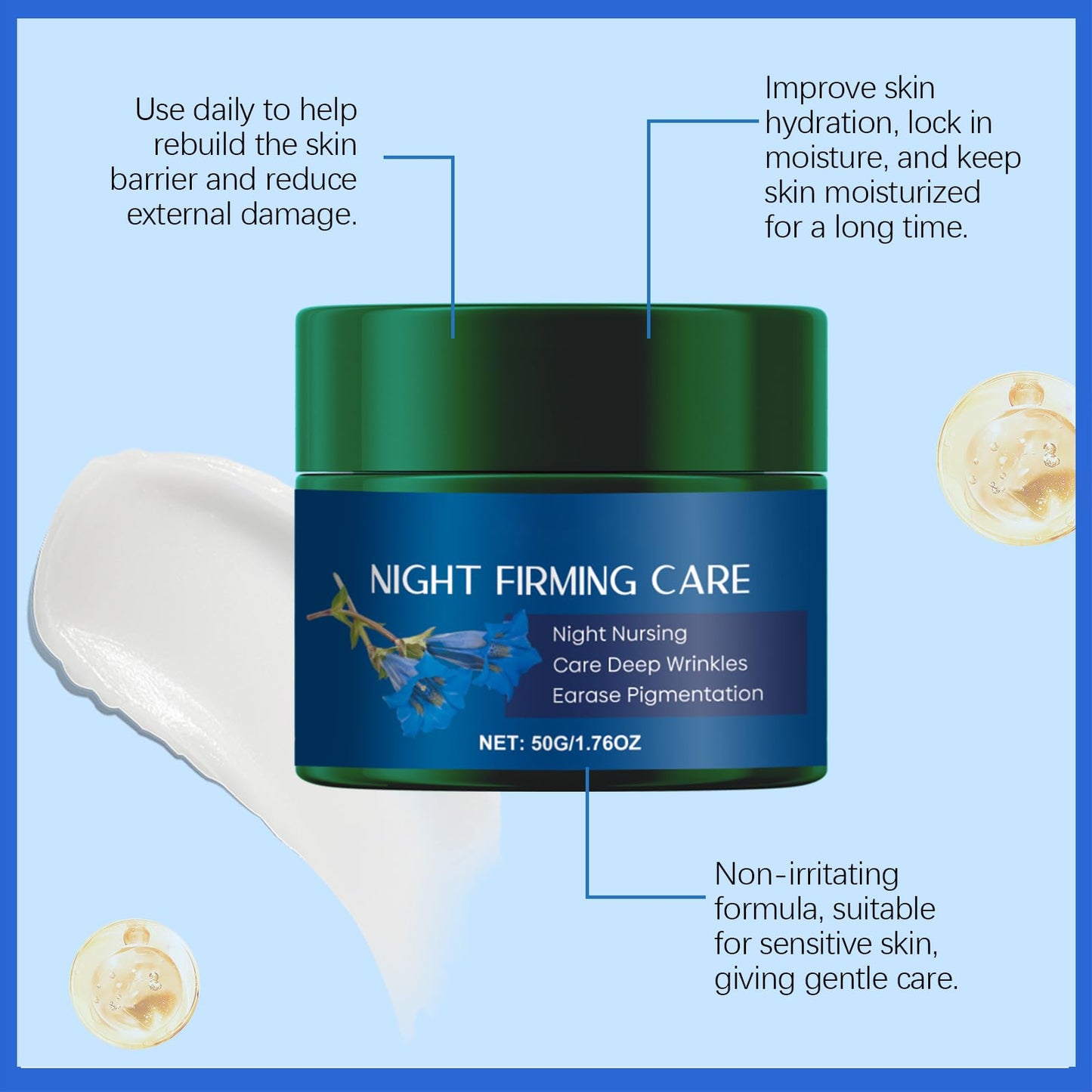 TBeautfave 2PCS Microneedling & Night Firming Cream | Hyaluronic Acid Microneedling | Liquid Skin Booster Serum | Pore Minimiser | Anti-Aging, Wrinkle Reduction, Skin Smoothing for Delicate(Serum & Cream)