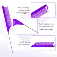 Generic Hair Brush Set – 5 Pack Detangling Brushes & Combs for Women – Anti-Static Paddle, Round & Vent Brush, Wide Tooth Comb & Tail Comb for Curly, Wet & Dry Hair – Salon & Home Styling Kit