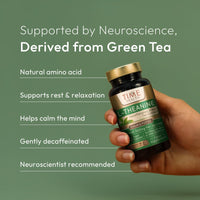 Time Health New: L-Theanine - Natural Green Tea Extract (Decaf) - 120 Capsules - 300mg L-Theanine per Serving - Sleep & Relaxation Support - Mental Clarity - Non-Synthetic Theanine - UK Made - Zero Additives