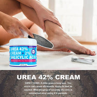 ENVISHA Urea Cream 42 Percent for Feet - 42% Urea Foot Cream with 2% Salicylic Acid & Hyaluronic Acid - For Feet, Hands, Heels, Elbows, Nails & Knees - 4 oz