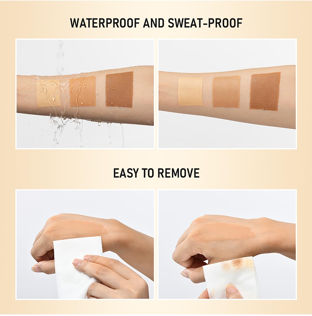 DRTRU Leg Makeup Waterproof No Transfer, Leg Make Up to Cover Veins, Leg and Body Scar Tattoo Cover Up, Light, Easy Application, Concealer Full Coverage(#2 Wheat Color, 4 FL OZ)