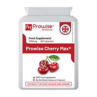 PH PROWISE Healthcare Montmorency Cherry Capsules 2100mg - 90 Vegan Supplements I Prowise CherryMax with 1500MG Montmorency Cherry & 600MG Black Cherry I Tart Cherry Capsules I Made in The UK by Prowise Healthcare