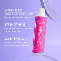 Silken Sass Strengthening Conditioner for Women – Bounce Back Lightweight, Silicone-Free Hydrating Conditioner – For Fine, Thin & Fragile Hair, Menopause Hair Care