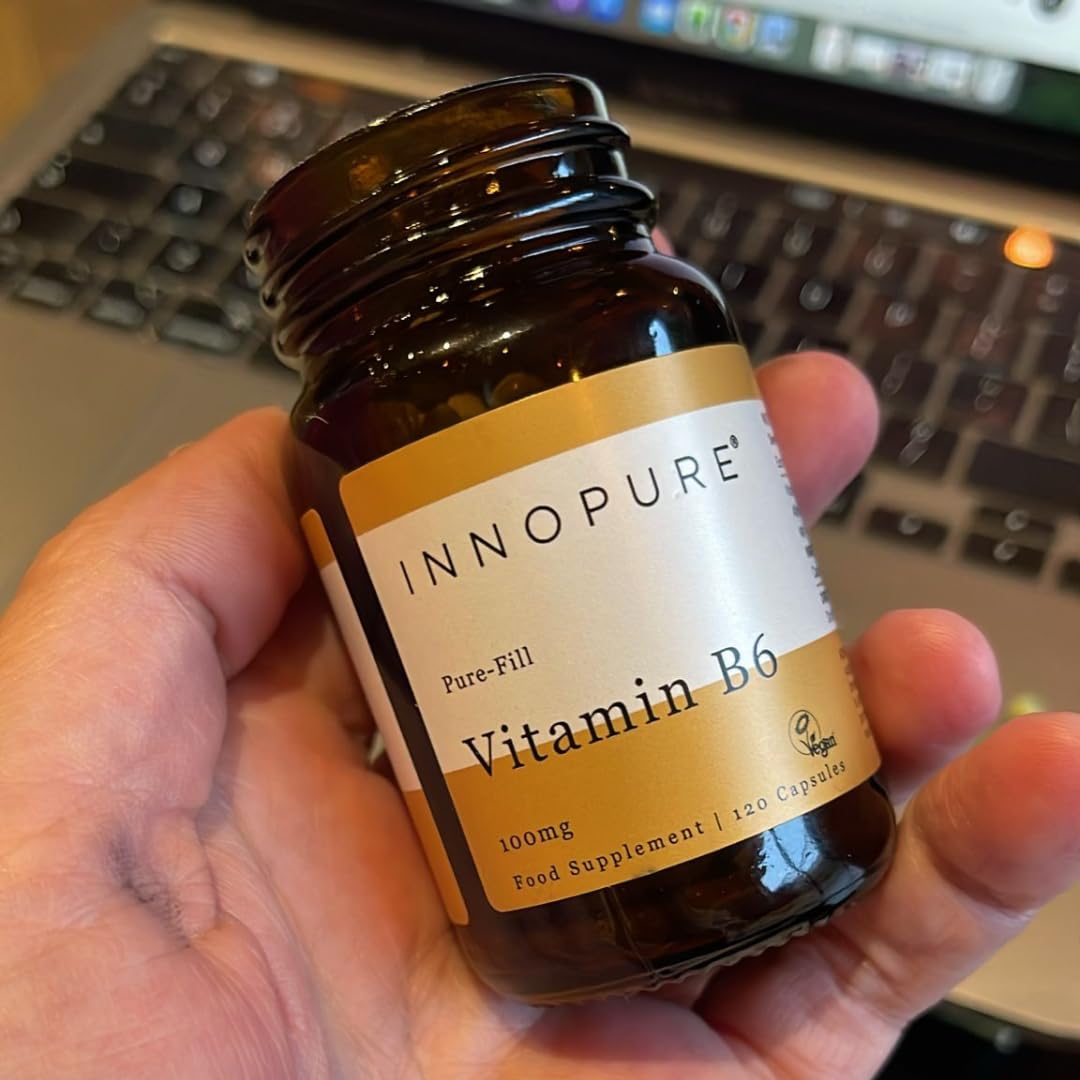 INNOPURE Vitamin B6 Capsules 100mg (No Fillers or Binders) Pure-Fill High Strength Vitamin B6 Supplement, 1 Daily Capsule (Not Tablets) 120 Capsules