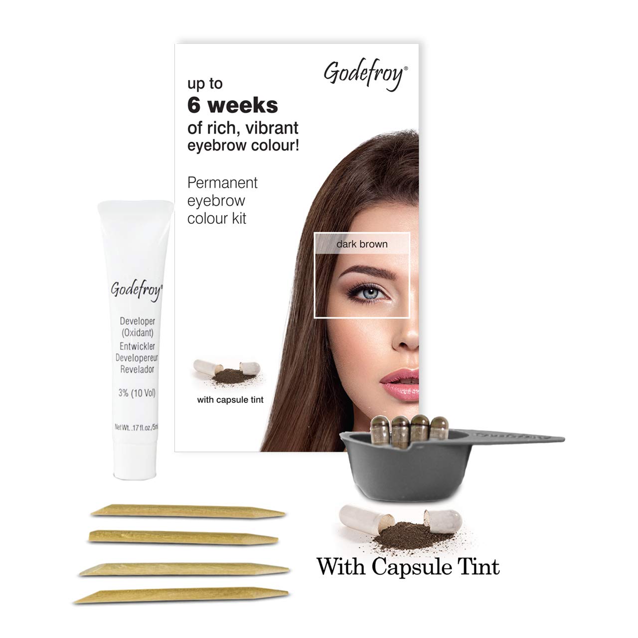 Godefroy Dark Brown Instant Eyebrow Tint