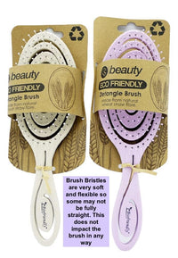 CS Beauty Detangle Hair Brush Eco Friendly Pink and Oatmeal 2 Pack