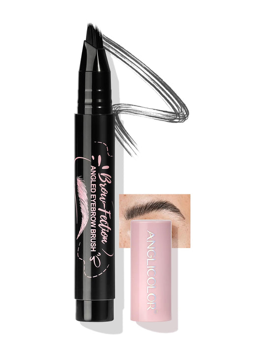 Anglicolor Eyebrow Pen Easy to Use, Eyebrow Brush Quick Drying,Microblading Eyebrow Pen Natural,Hair-Like Strokes, 24hrs Long-Lasting,Waterproof,Smudge-Proof,Multiple Uses (05black)