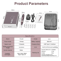 Bestauty Dr.pen A10 Microneedling Pen - Original Dr.pen Microneedling with 5Pcs Microneedling Cartridges(12/24/36/42/Nano-R), Professional Microneedling Improving Wrinkles Scars Hair Loss