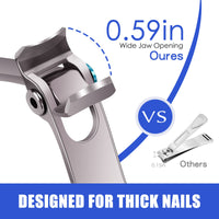 DRMODE Nail Clippers for Thick Nails with Wide Jaw Opening