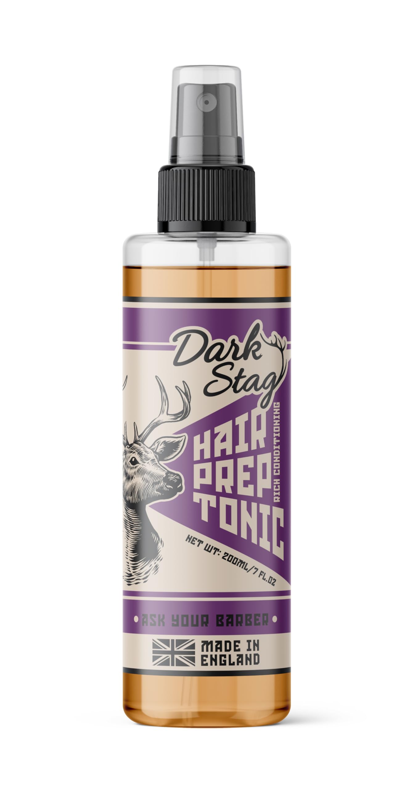 Dark Stag Hair Prep Tonic, Professional Product for Men, Conditions Hair, Enhances Hair, Sprayable Formula, 200ml