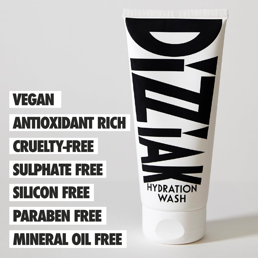 DIZZIAK Hydration Wash: Hair Shampoo, Scalp-Friendly Cleanser, Deep Cleansing & Long Lasting Hydration for All Hair Types, Refreshing & Smoothing, Vegan - 200ml