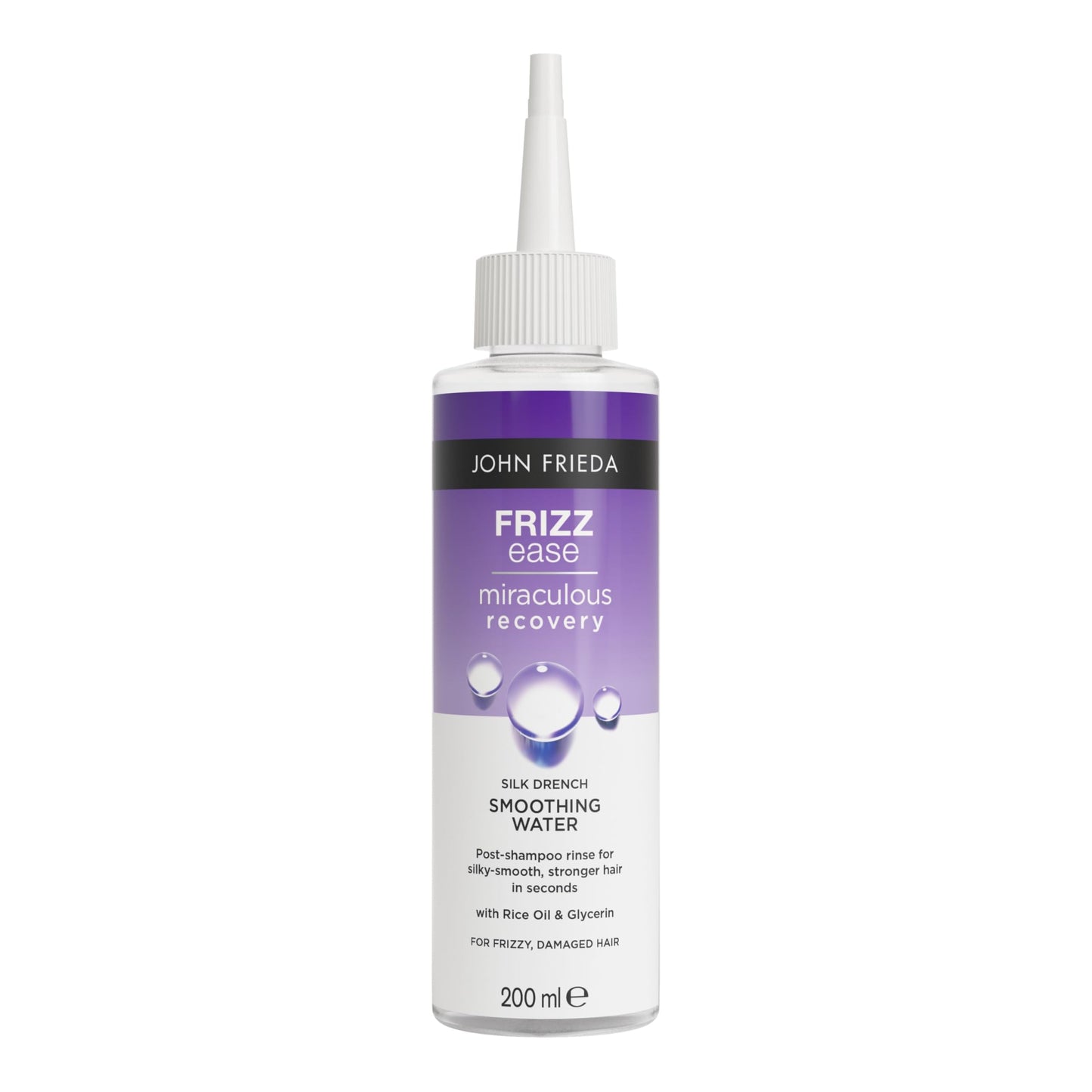 John Frieda Miraculous Recovery Silk Drench Smoothing Water, Lamellar Water for Frizzy Hair, 200ml