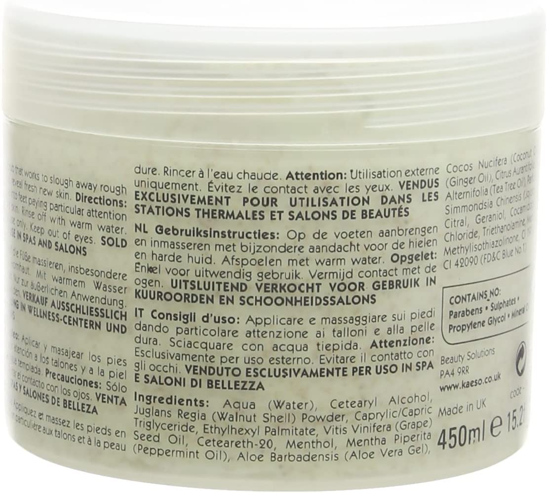 Kaeso Lime and Ginger Tingle Foot Scrub 450 ml